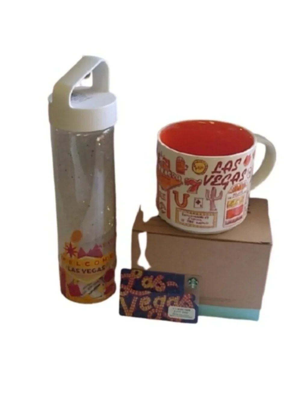 Starbucks Las Vegas Mug, Water Bottle & Blank GC